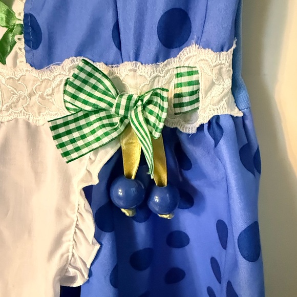 Vintage Leg Average Blueberry Muffin Costume Set Y2K Cosplay Rave Party Sz Small - Picture 6 of 16